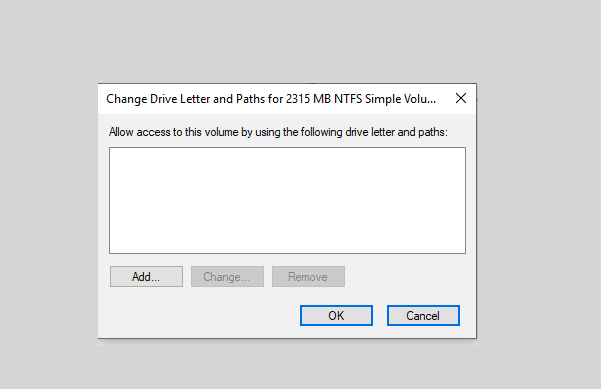 Add drive letter to the SD card in Disk Management