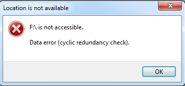 Data error (cyclic redundancy check)