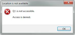 Drive is not accessible. Access is denied