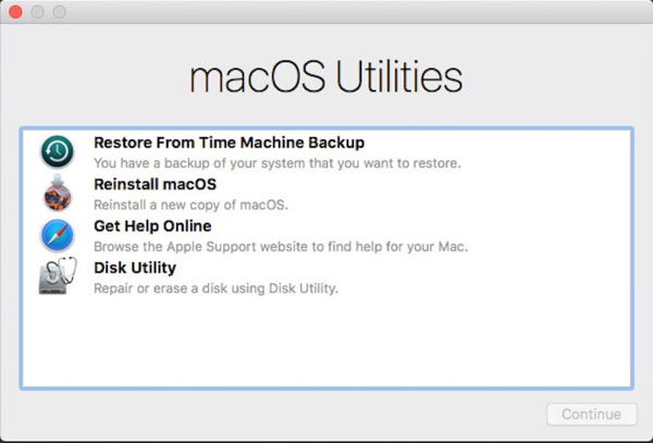 Mac recovery mode