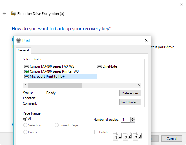 bitlocker recovery key generator