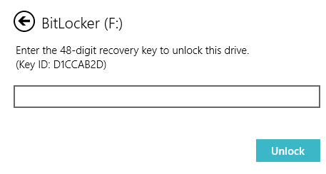 windows bitlocker recovery key generator