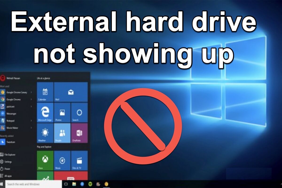 External hard drive not showing up
