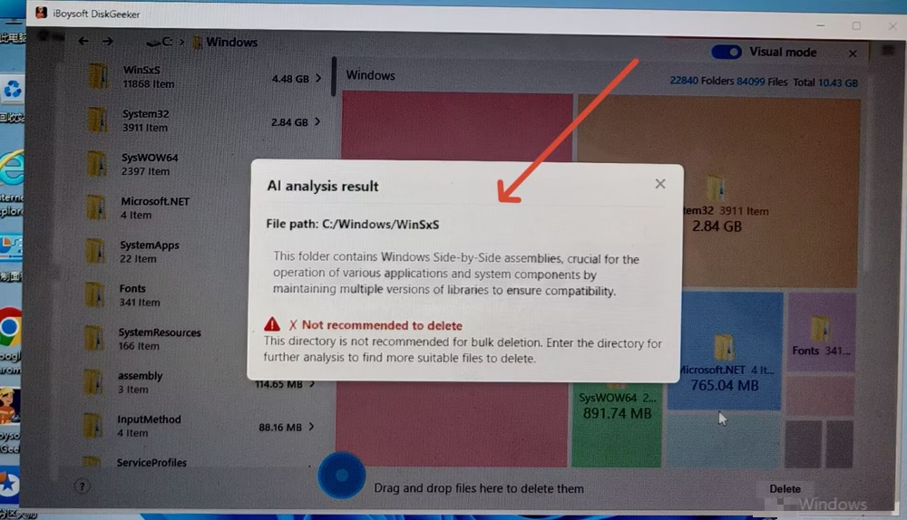 iBoysoft DiskGeeker AI analysis result