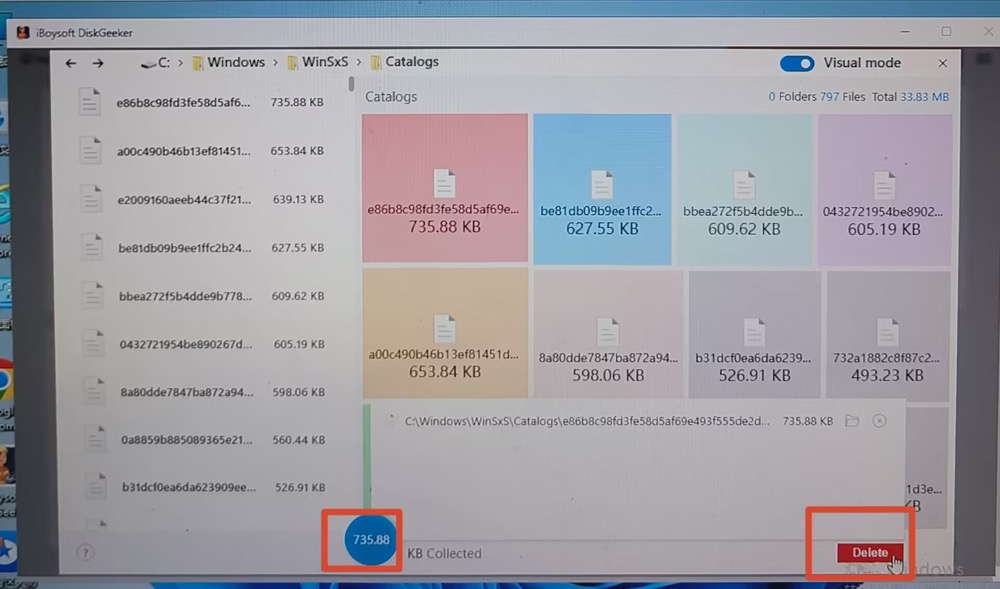 Delete WinSxS files