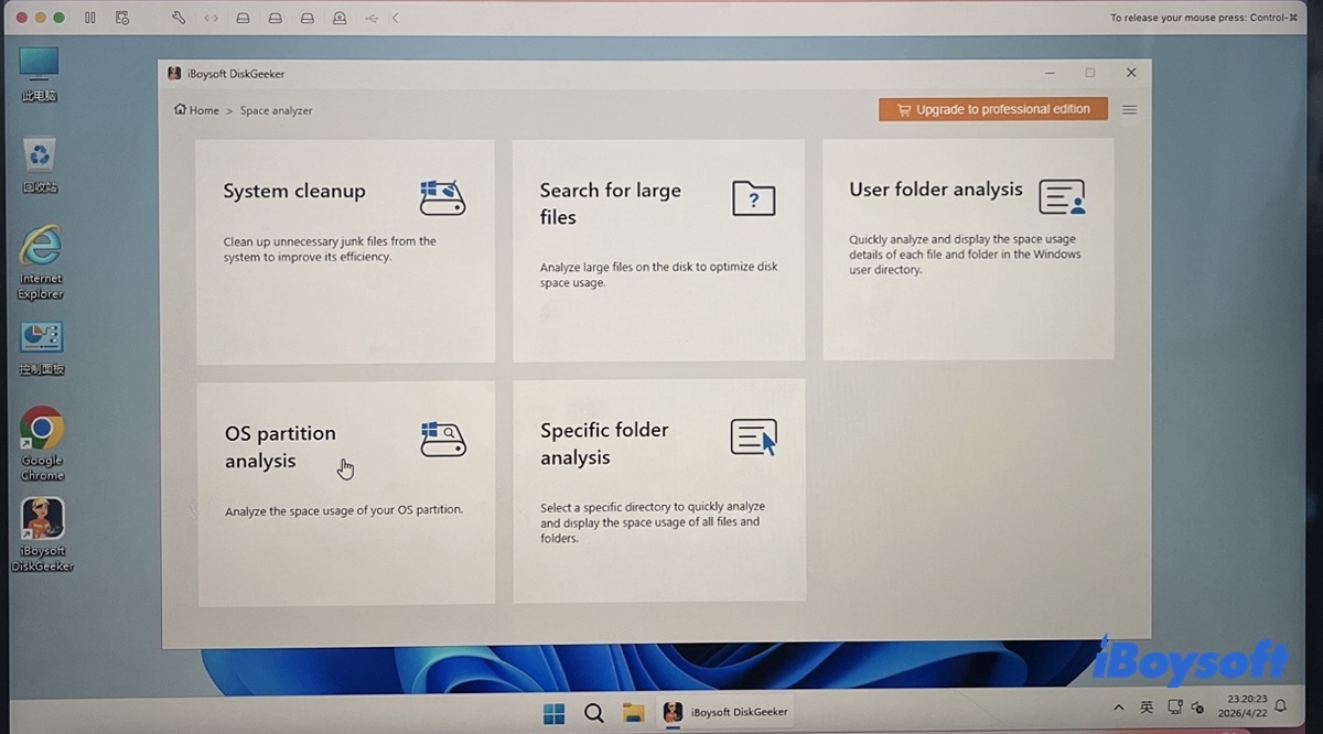 Clicking OS Partition Analysis