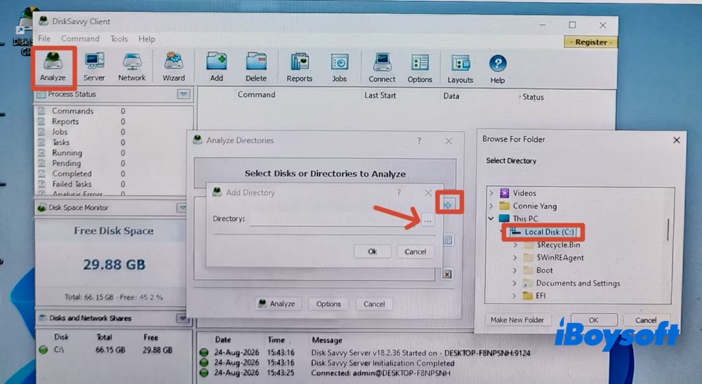 Select C drive