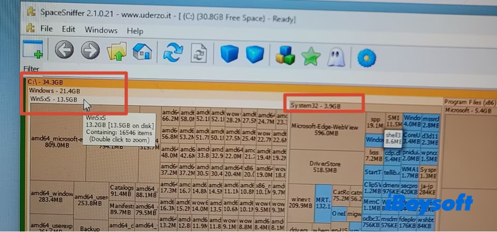 Check what is using my C drive