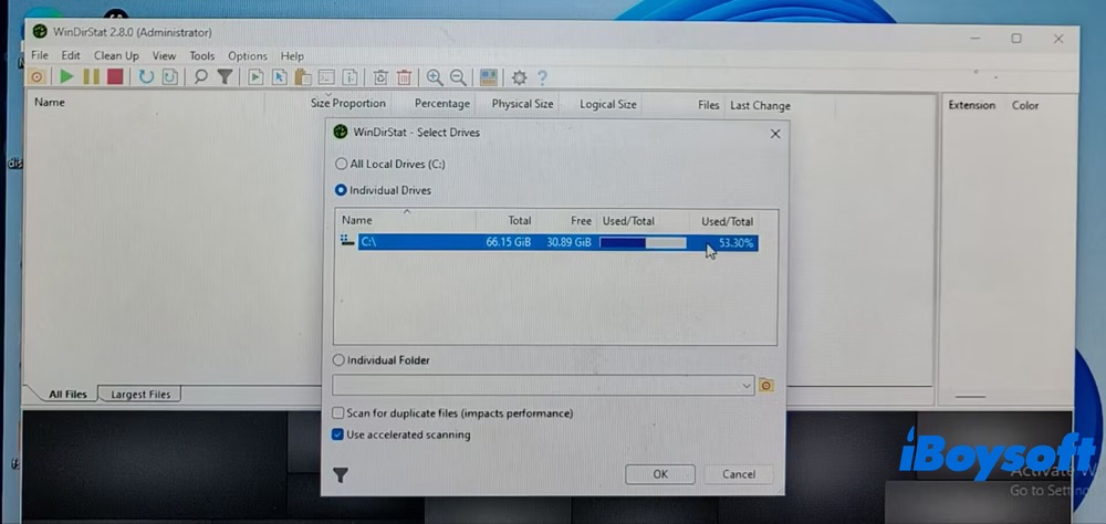 Choose analyzing C drive