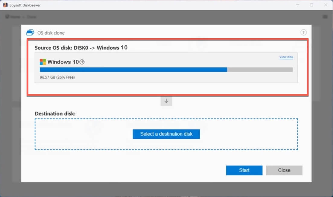 confirm Windows 10 source disk