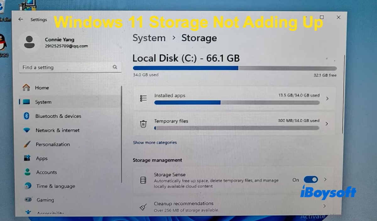 Windows 11 storage doesn