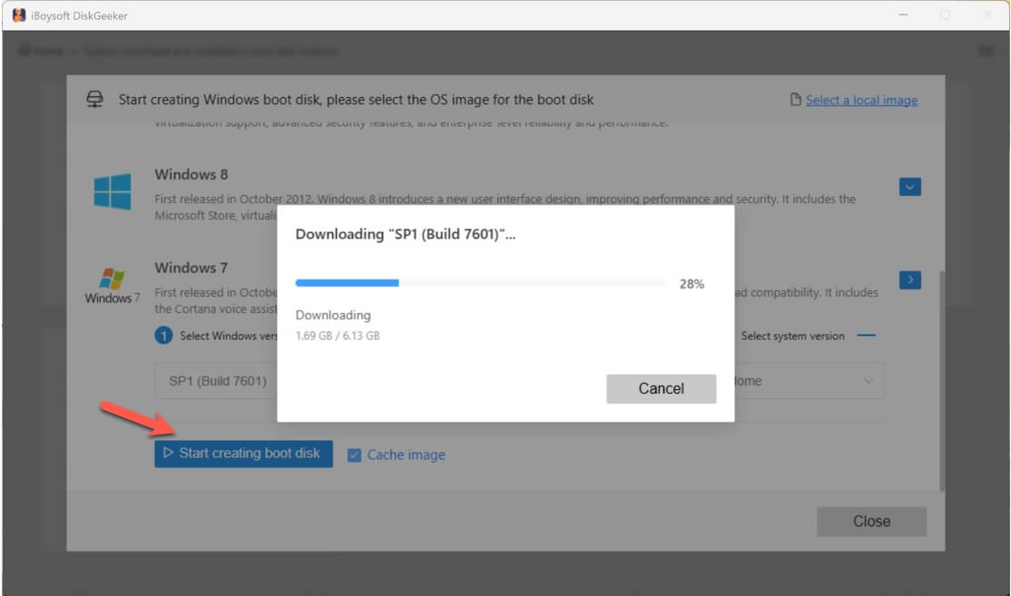 create Windows 7 bootable USB installer