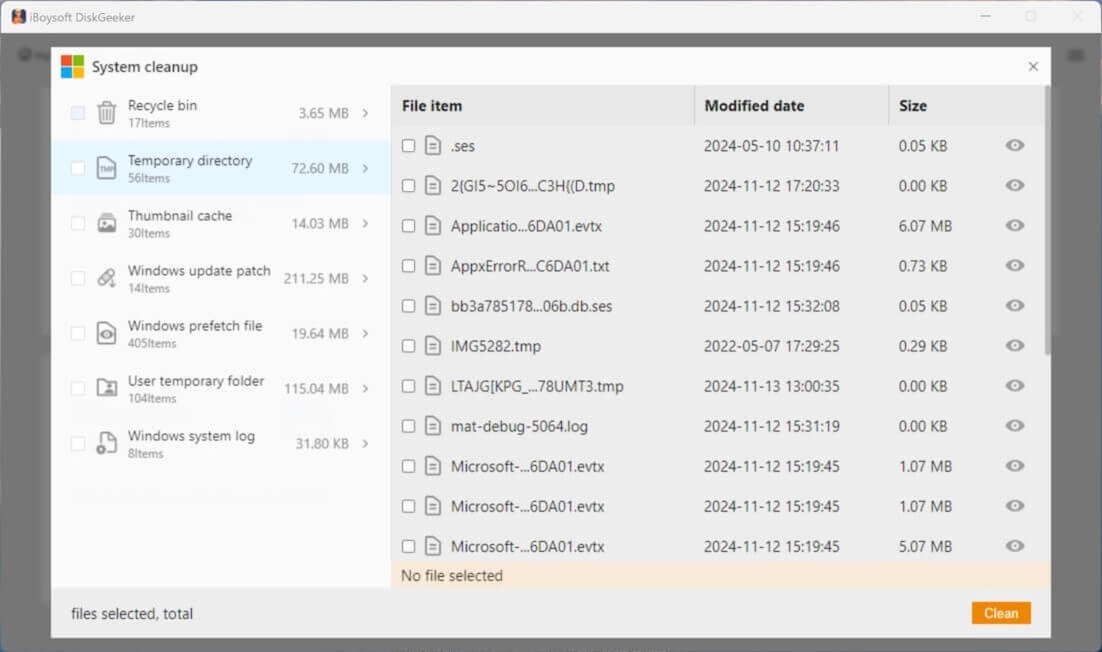 clean Windows system junk files
